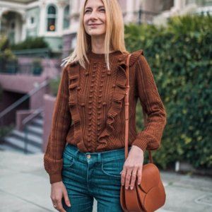 Sezane Manoush Marva Jumper Sweater Brown size M